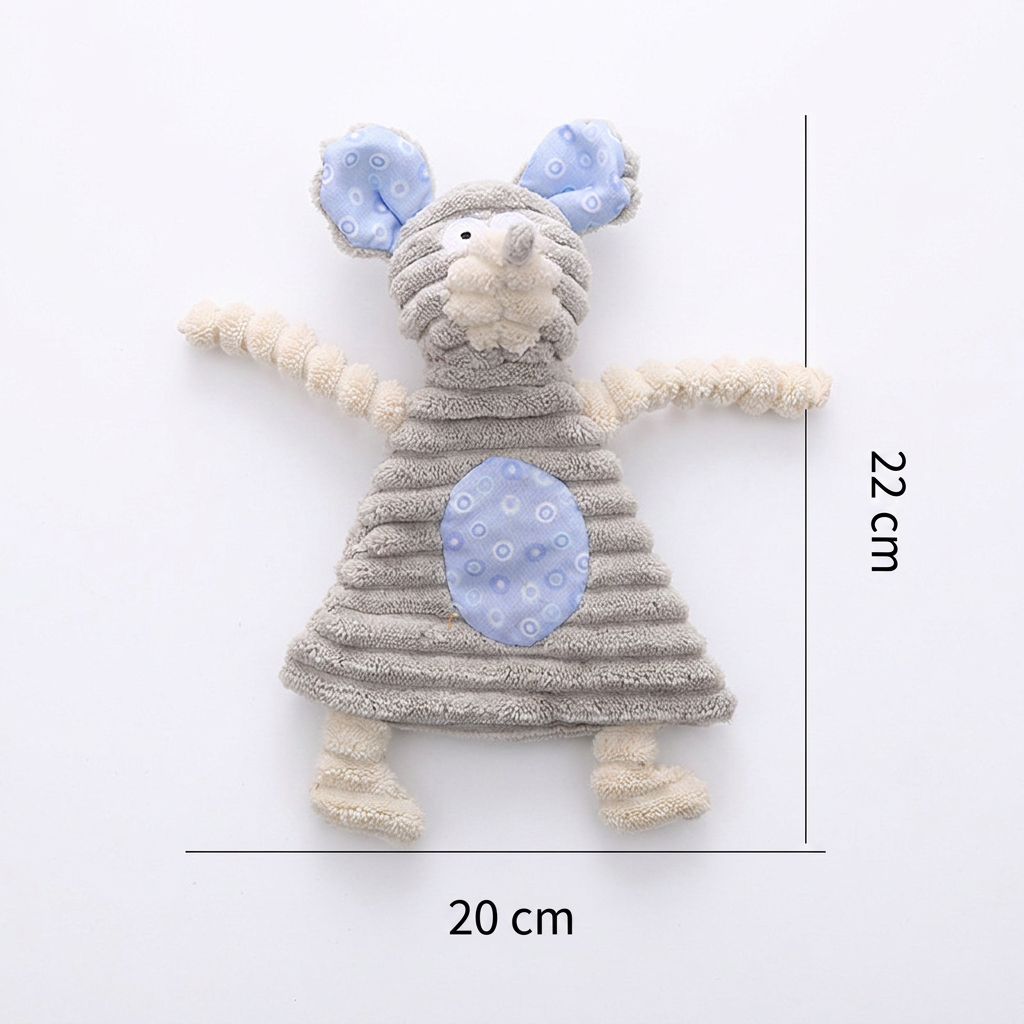 Durable Stuffing-Free Crinkle Squeaky Dog Toy