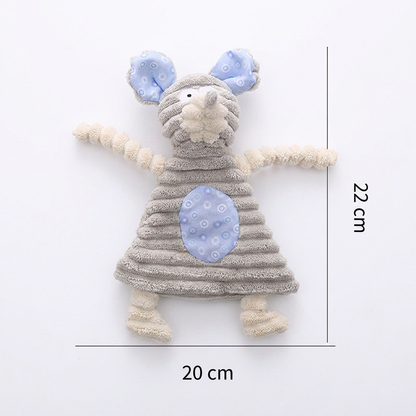 Durable Stuffing-Free Crinkle Squeaky Dog Toy