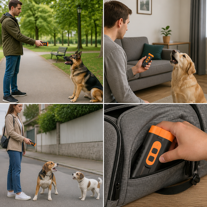 Ultrasonic Dog Bark Control Device – Portable & Rechargeable