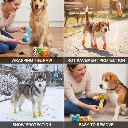 Self-Adhesive Pet Bandage Wrap for Hot Pavement & Snow Protection