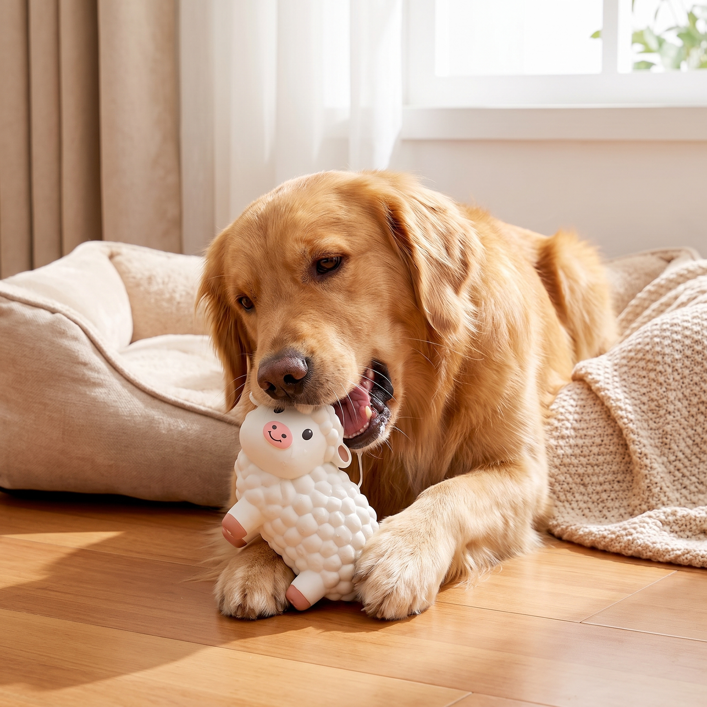 Interactive Chew & Squeak Animal Dog Toy