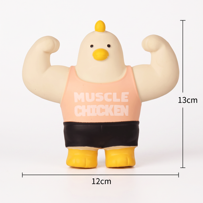 Durable Squeaky Muscle Buddy Dog Toy