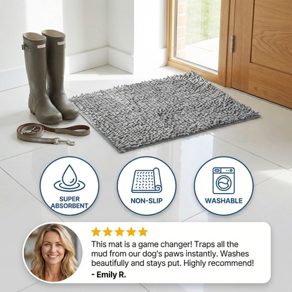 Dog Mud Mat – Super Absorbent, Non-Slip & Washable