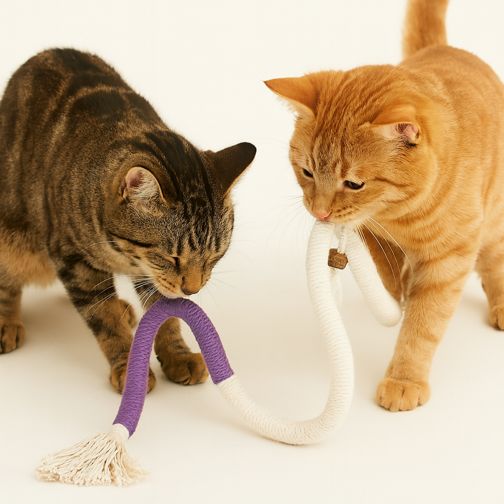 Natural cat chew rope – robust, promotes dental hygiene and reduces stress