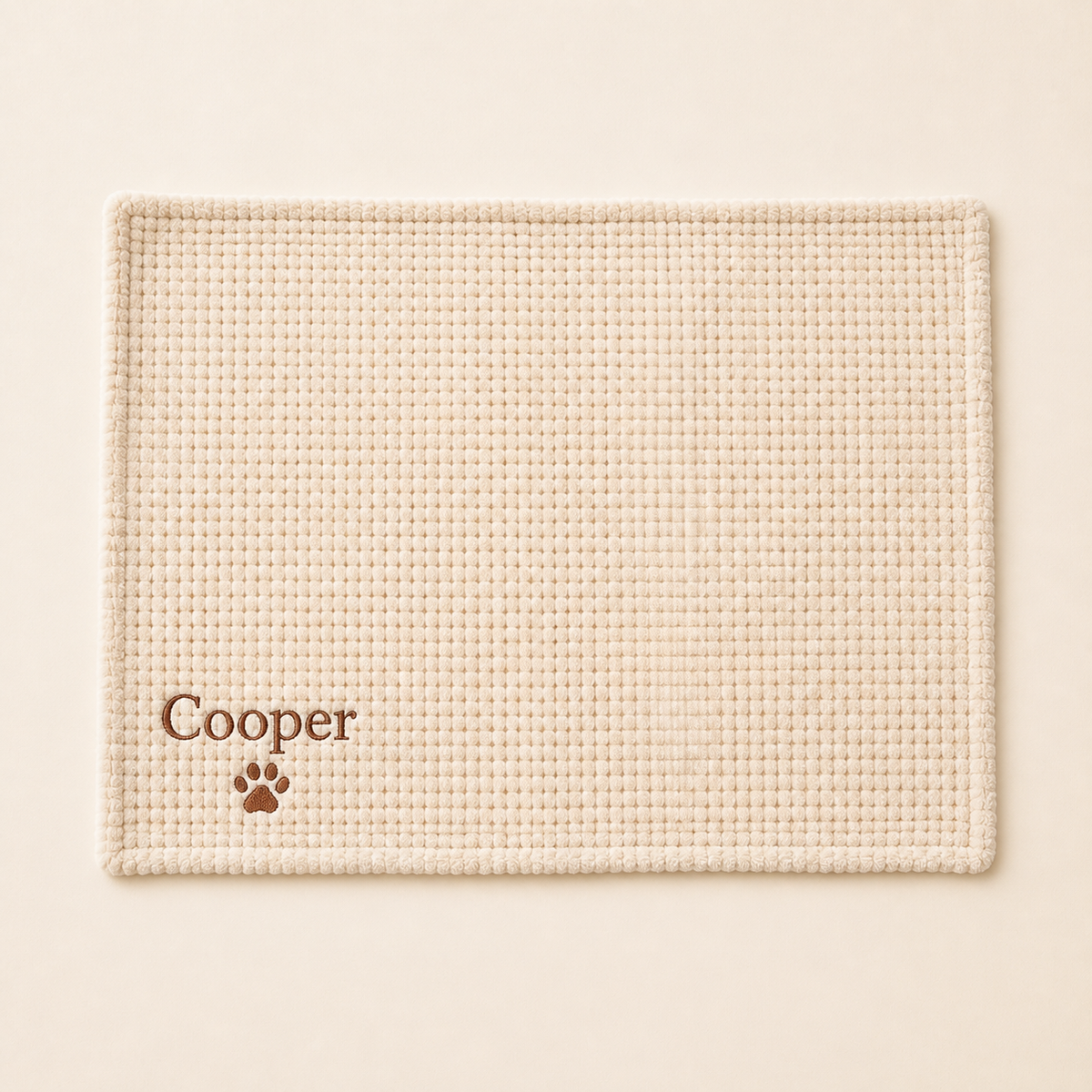 Personalized Fluffy Dog Blanket with Custom Embroidery