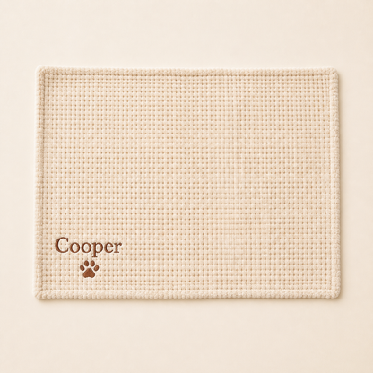 Personalized Fluffy Dog Blanket with Custom Embroidery