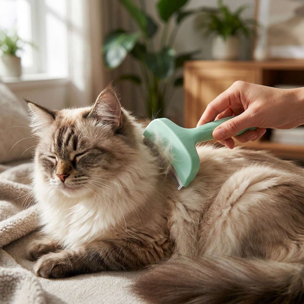 Cat Deshedding Undercoat Rake – Extra-Wide Grooming Tool for Loose Fur & Long Hair