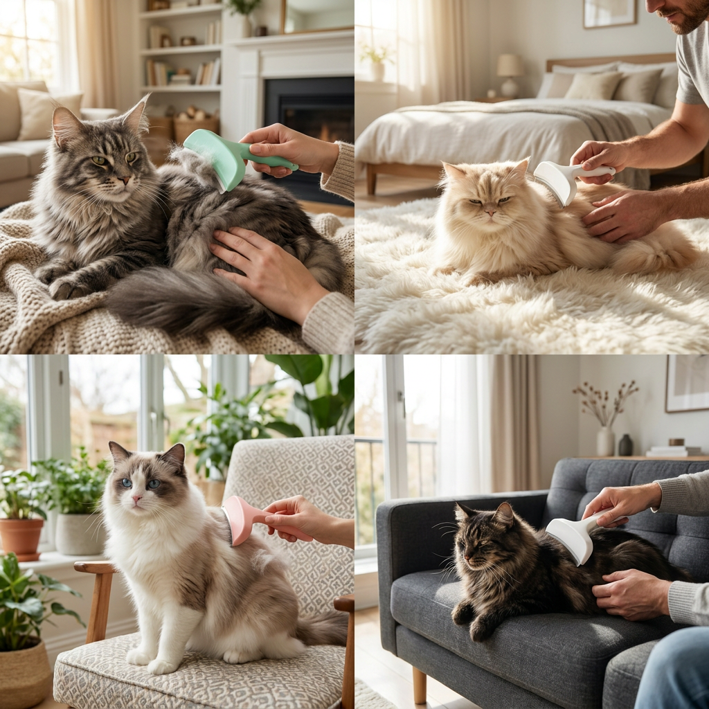Cat Deshedding Undercoat Rake – Extra-Wide Grooming Tool for Loose Fur & Long Hair