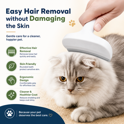 Cat Deshedding Undercoat Rake – Extra-Wide Grooming Tool for Loose Fur & Long Hair
