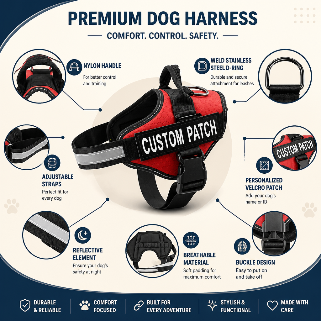 Personalized No-Pull Dog Harness for Easier Walks