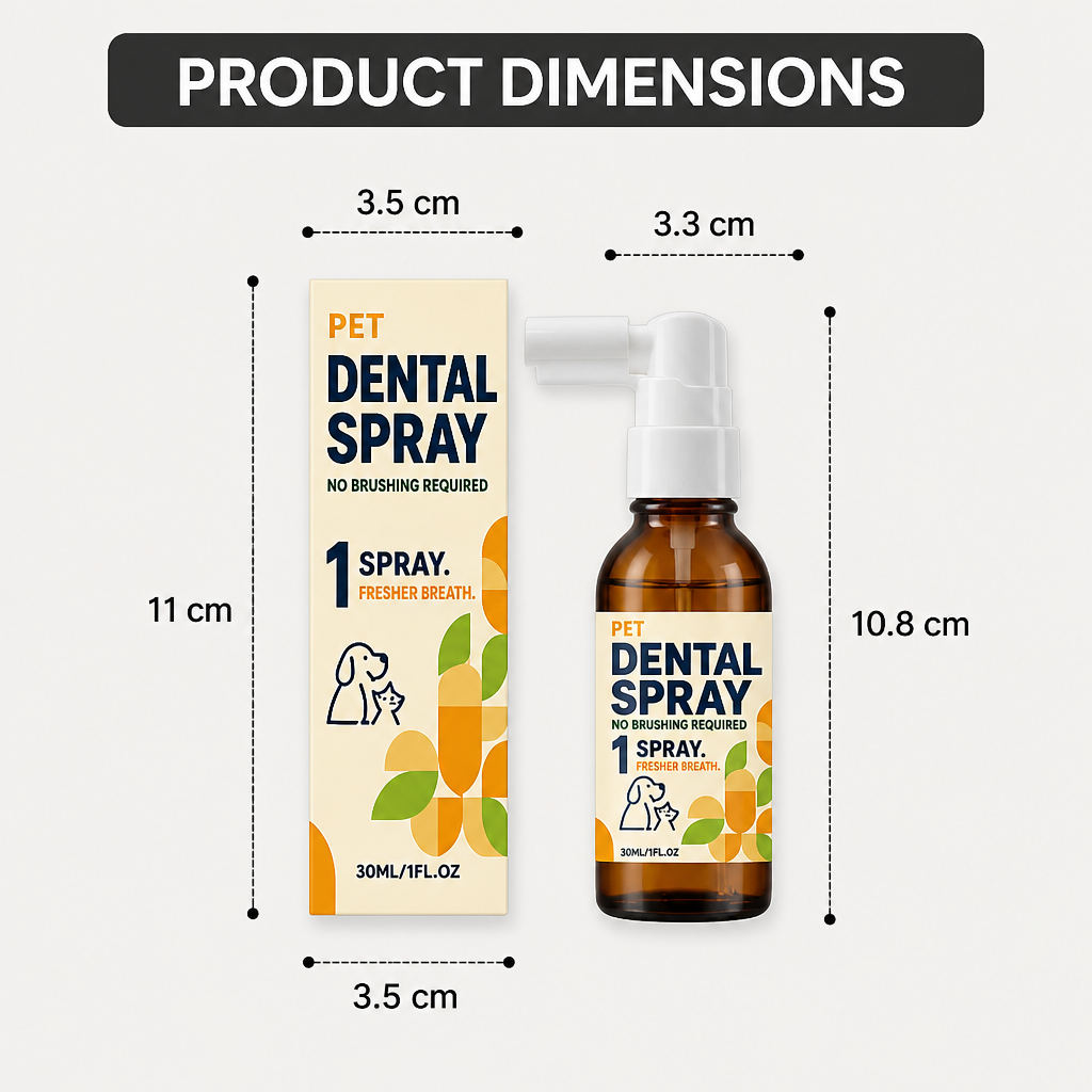 Brushless Tartar Control Dental Spray for Dogs – Helps Reduce Plaque & Freshen Breath