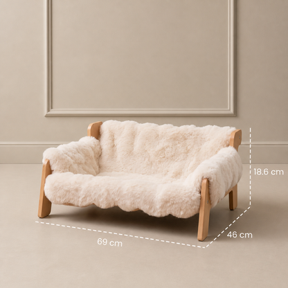 Luxury Elevated Solid Wood Dog Couch Bed