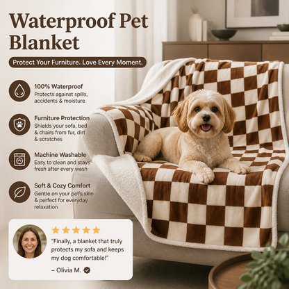 Waterproof Pet Blanket – Dual-Sided Couch & Furniture Protector