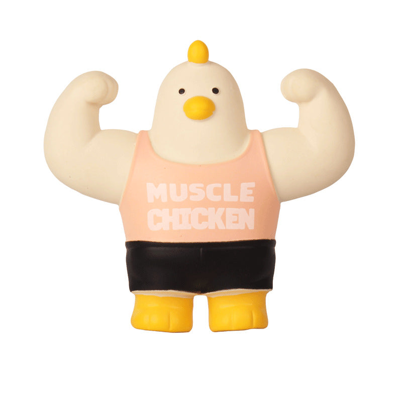 Durable Squeaky Muscle Buddy Dog Toy