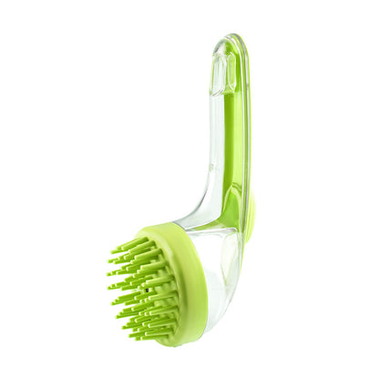 2-in-1 Silicone Pet Bath & Massage Brush with Shampoo Dispenser