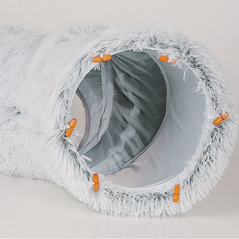 Plush Tunnel Play Bed for Cats