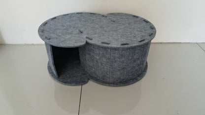 2-in-1 Interactive Play Cat Bed & Scratcher Hideaway