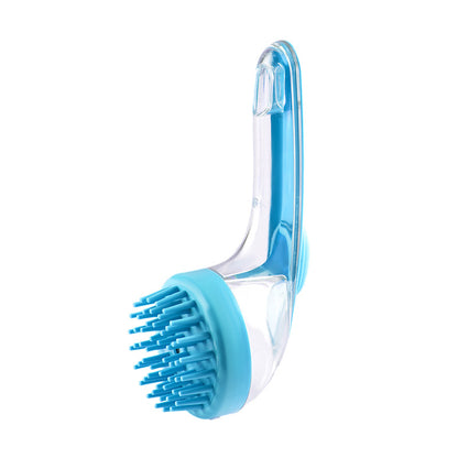 2-in-1 Silicone Pet Bath & Massage Brush with Shampoo Dispenser