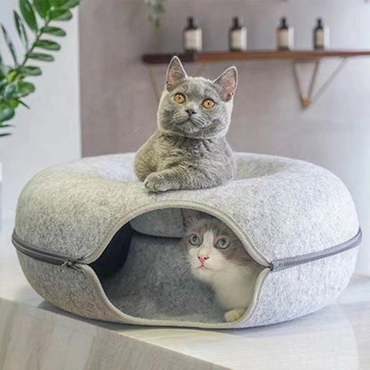 2-in-1 Donut Cat Bed