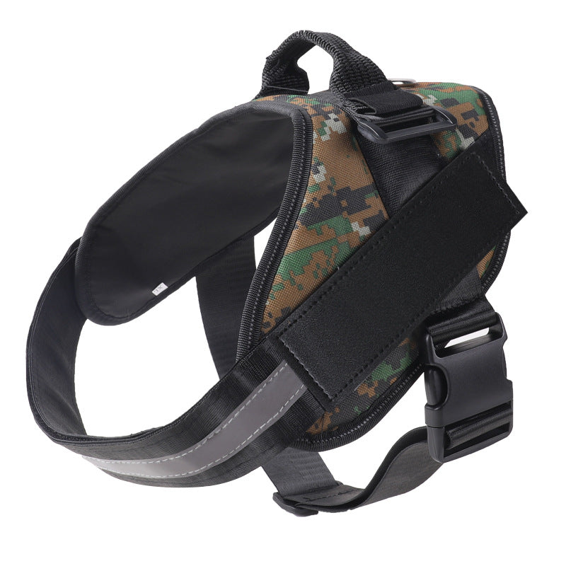 Reflective Adjustable Dog Harness with 3 Leash Clips – Padded for Walking & Training