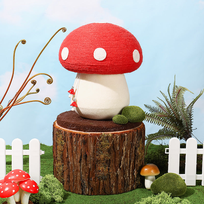 Sisal Fly Agaric Mushroom Cat Scratching Post