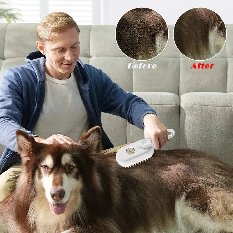 PawGroom Pro 3-in-1 Steam Brush for Pets