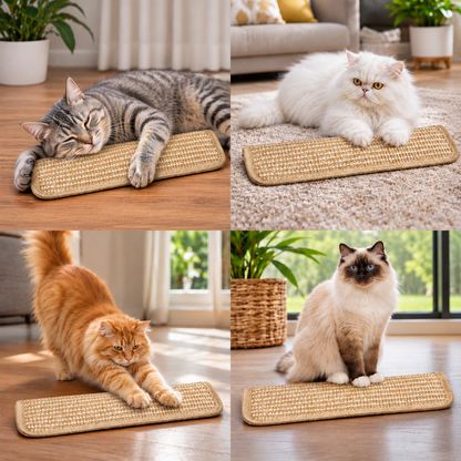 Natural Sisal Cat Kicker & Scratcher with Catnip – Dental Chew Toy
