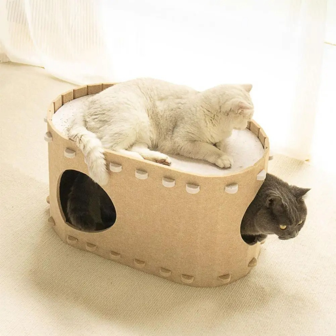 Cozy Felt Cat Cave