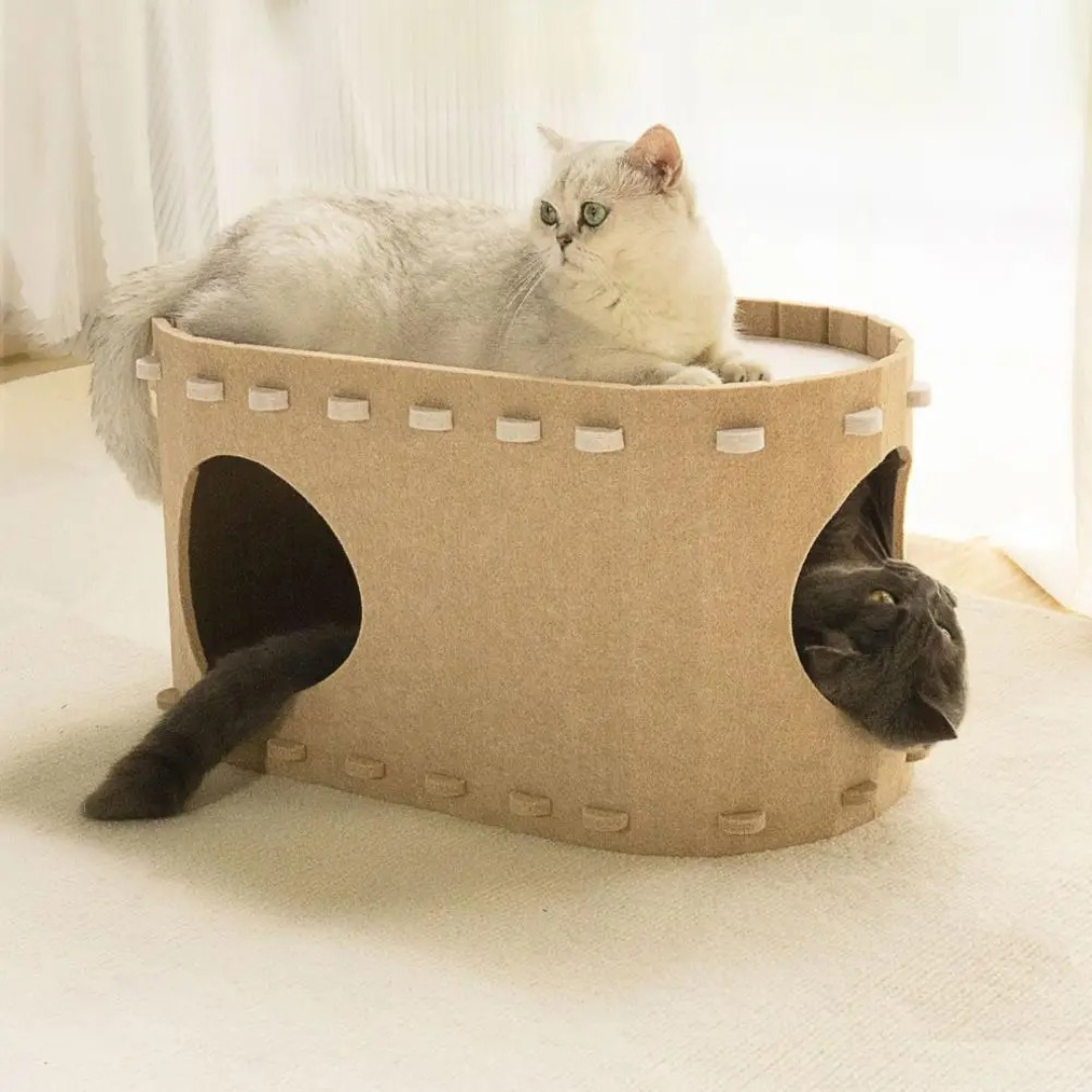 Cozy Felt Cat Cave