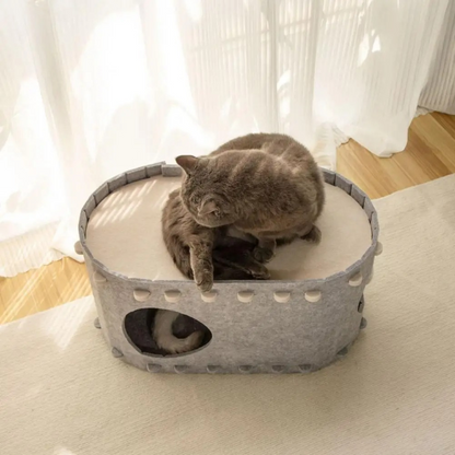 Cozy Felt Cat Cave