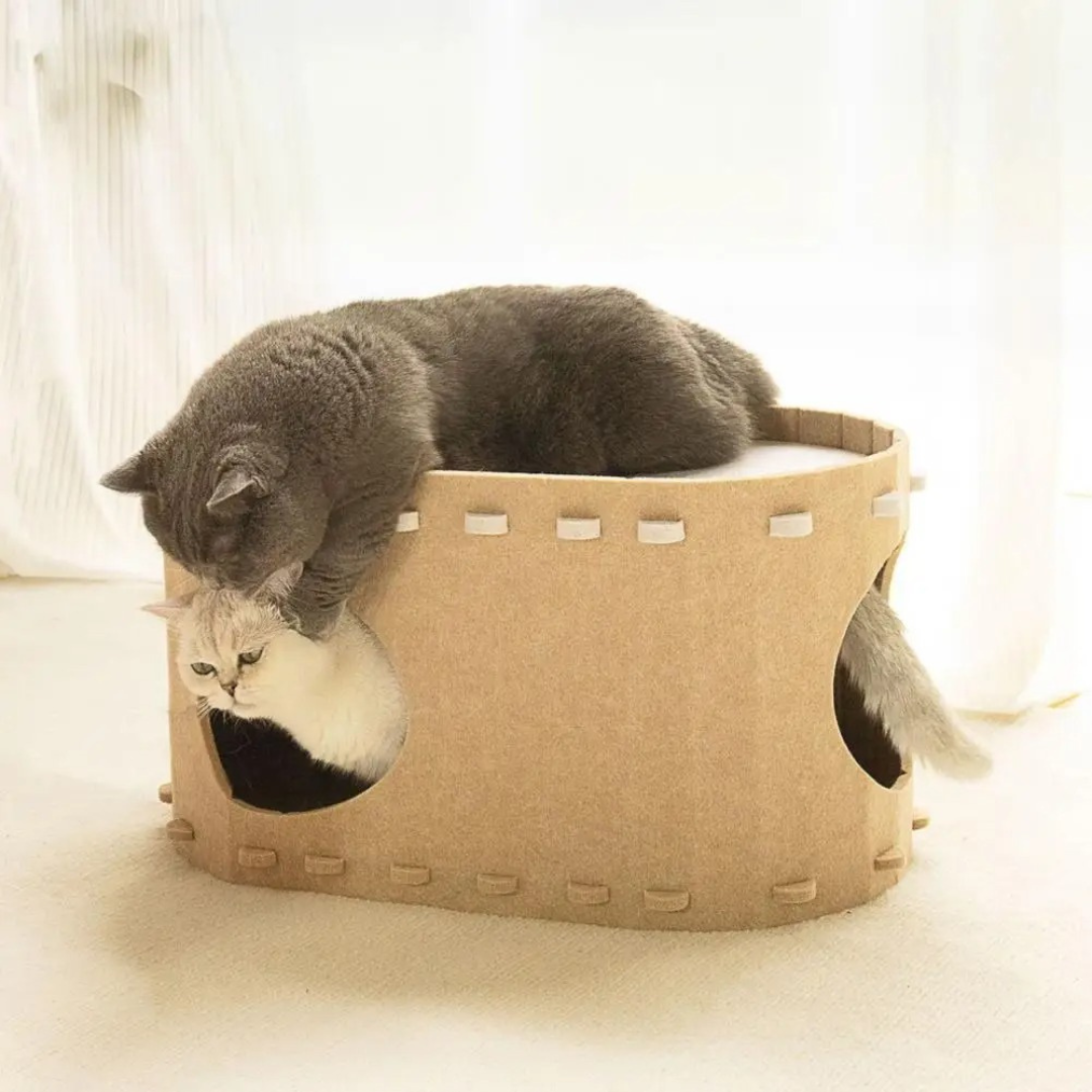 Cozy Felt Cat Cave