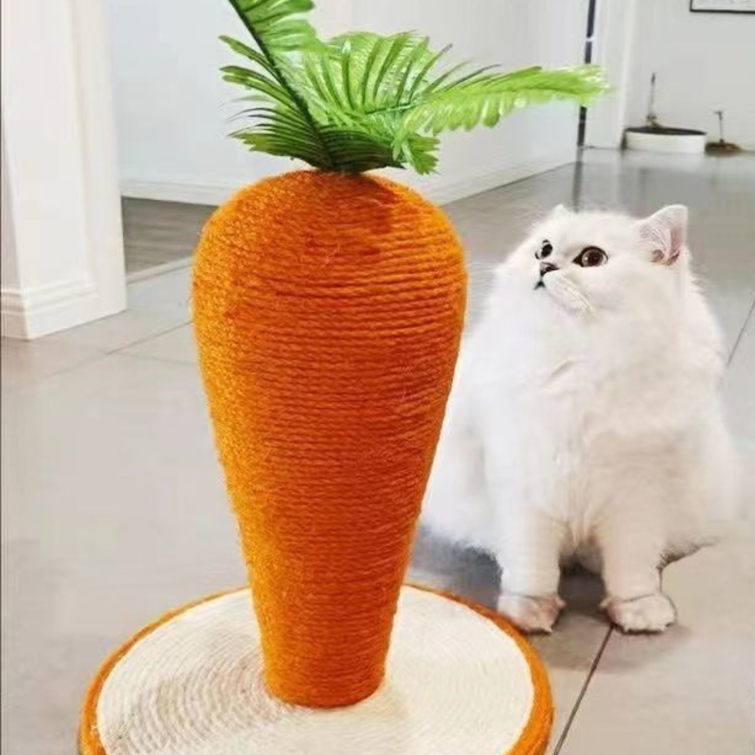 Carrot-Shaped Sisal Scratcher for Cats