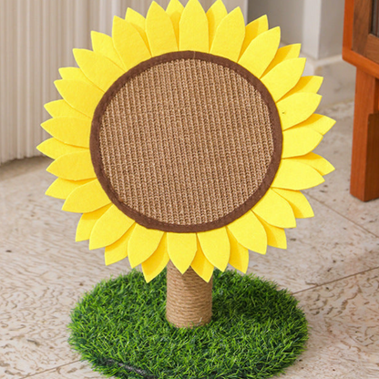 Cat Sunflower Scratching Post made of Sisal