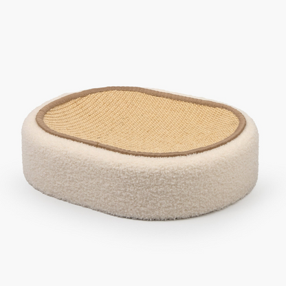 Premium Cat Sisal Scratching Bed in Beige