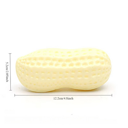 Durable squeaky peanut chew toy for dogs