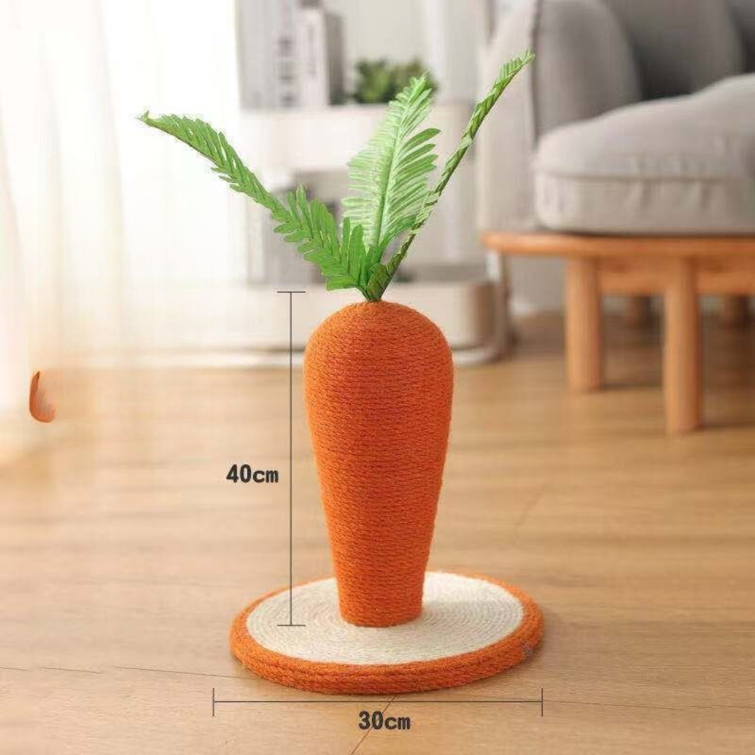 Carrot-Shaped Sisal Scratcher for Cats