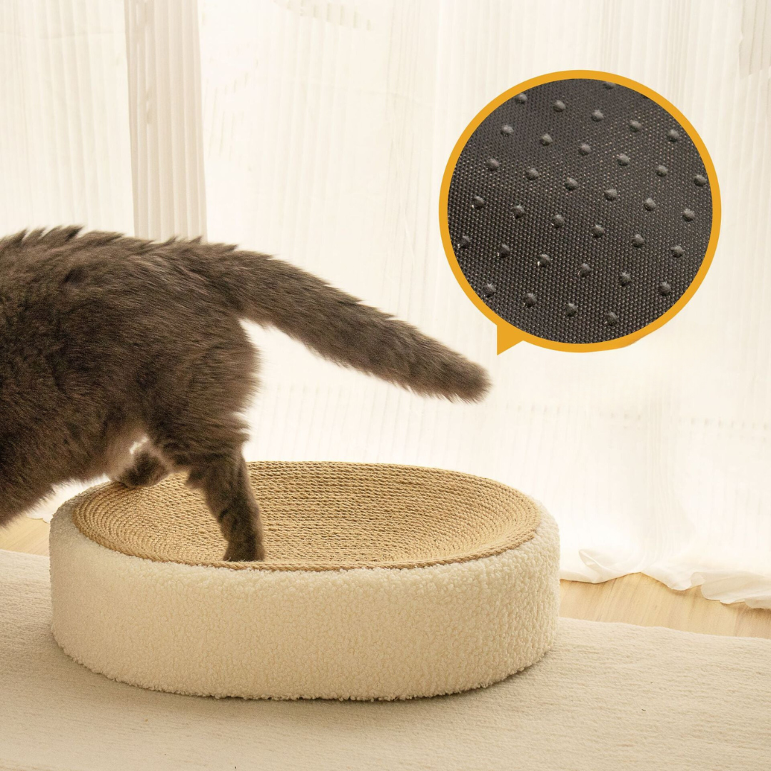 Premium Cat Sisal Scratching Bed in Beige