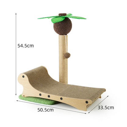 Cat Palm Tree Scratching Post with Sun Lounger