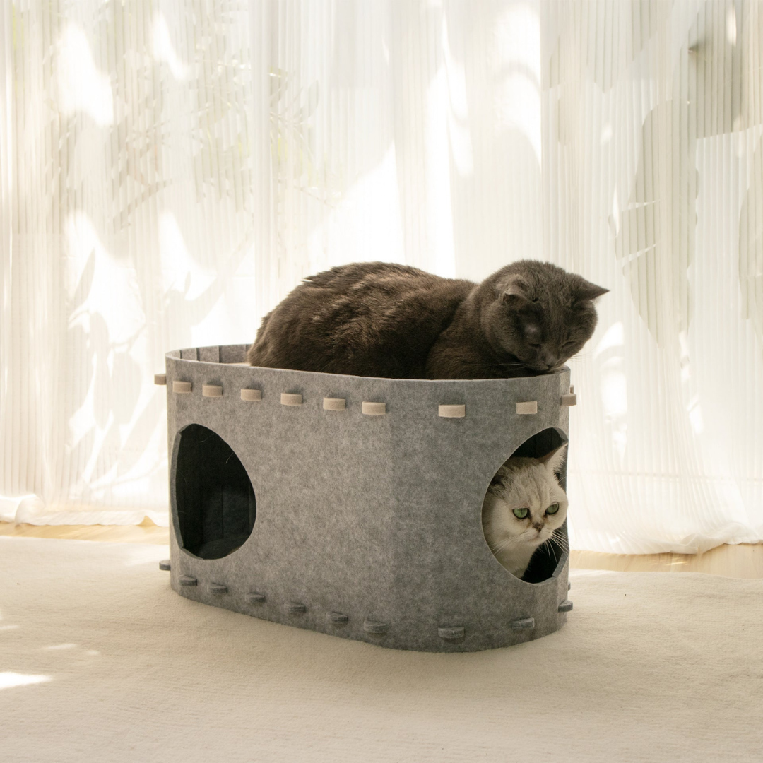 Cozy Felt Cat Cave