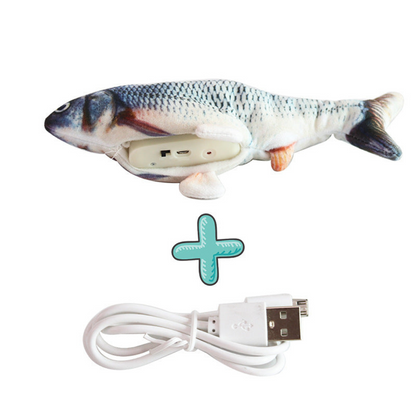 Interactive wriggly fish dog toy