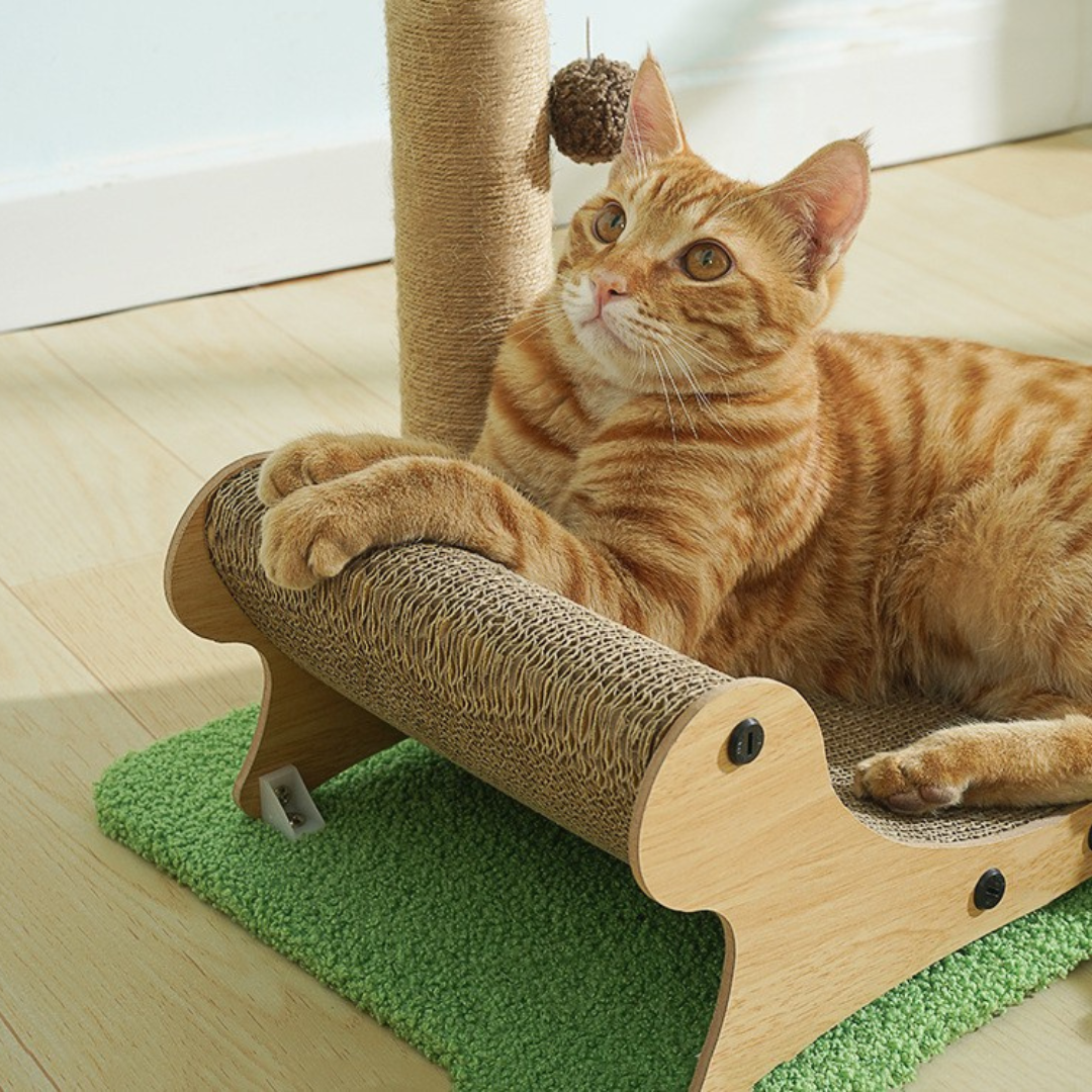 Cat Palm Tree Scratching Post with Sun Lounger