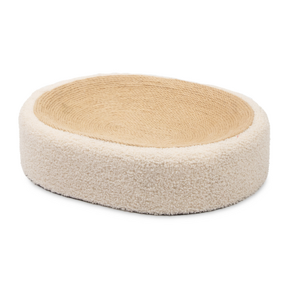 Premium Cat Sisal Scratching Bed in Beige