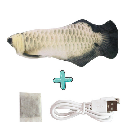 Interactive wriggly fish dog toy