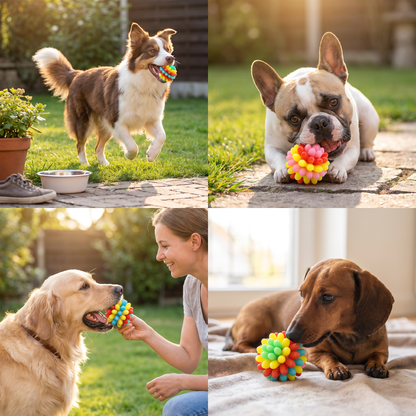 Colourful Bumpy Dog Chew Ball