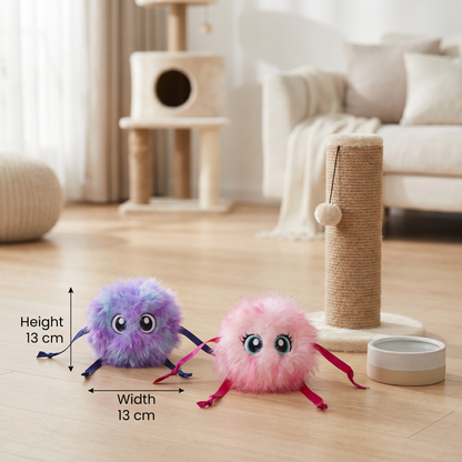 Cute Interactive Rolling Plush Cat toy