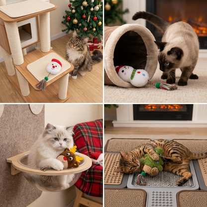 Christmas Catnip Rope Teaser Cat Toy