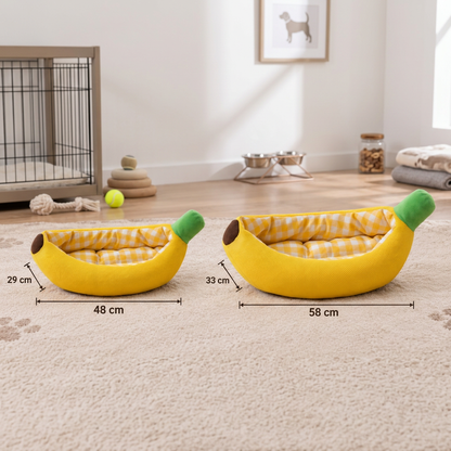 Banana-Shaped Cozy Pet Bed for Dogs