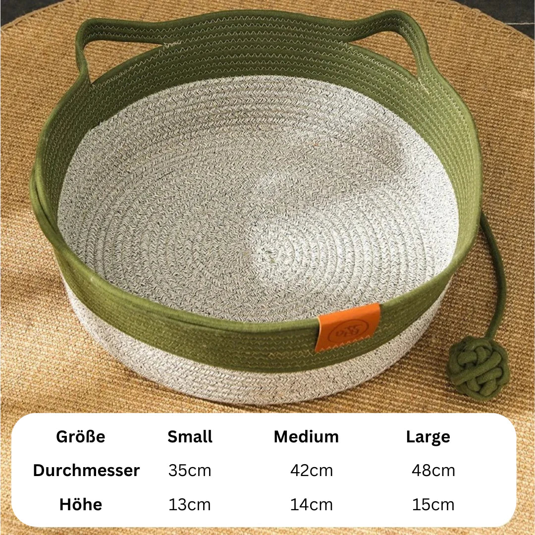 Handwoven Cotton Rope Cat Bed – DreamNest