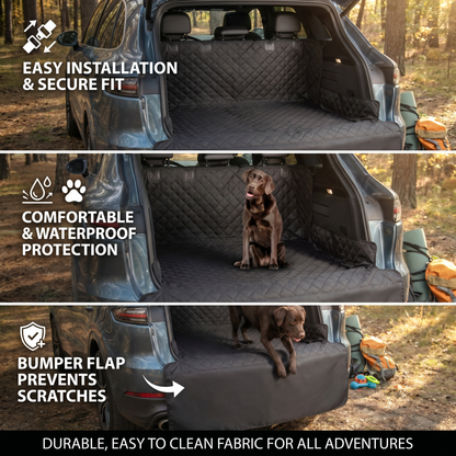 Waterproof SUV Dog Cargo Liner with Bumper Flap