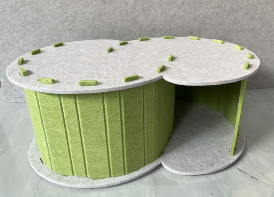 2-in-1 Interactive Play Cat Bed & Scratcher Hideaway